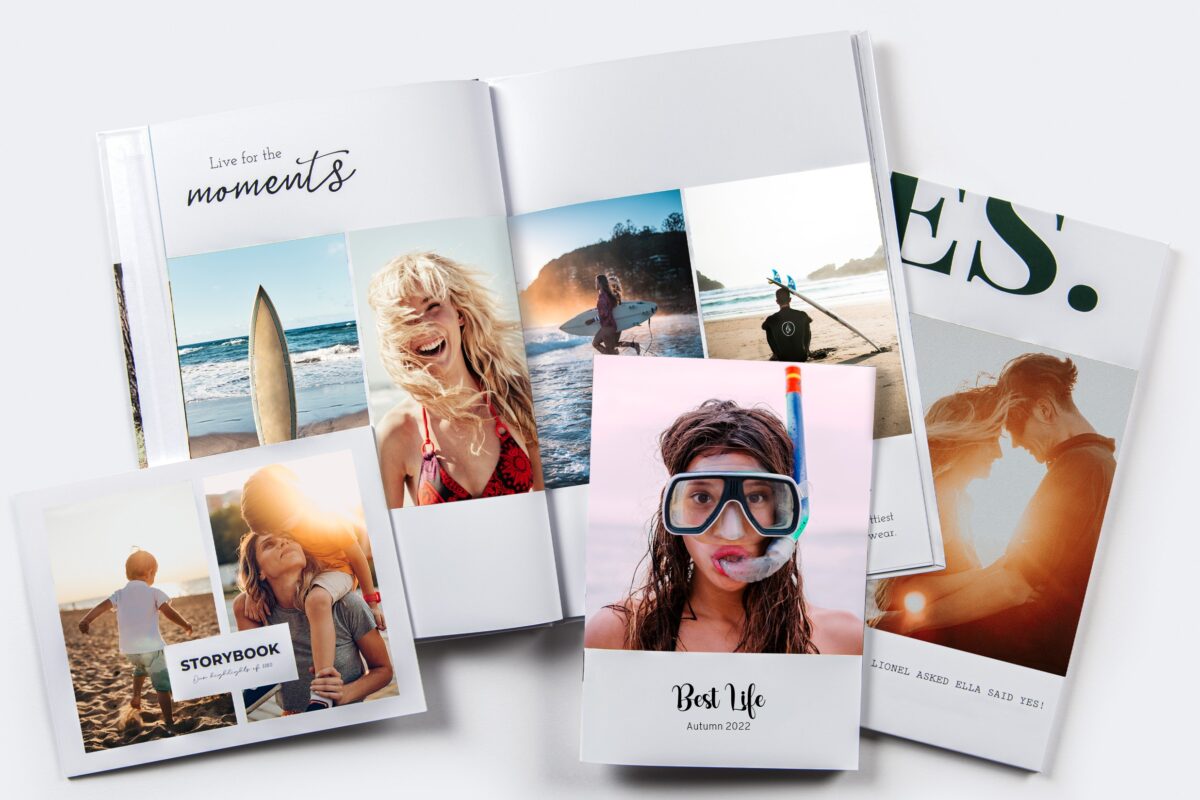 Fotobuch erstellen für Anfänger - Beitragsbild: Beispiele von verschiedenen Fotobüchern